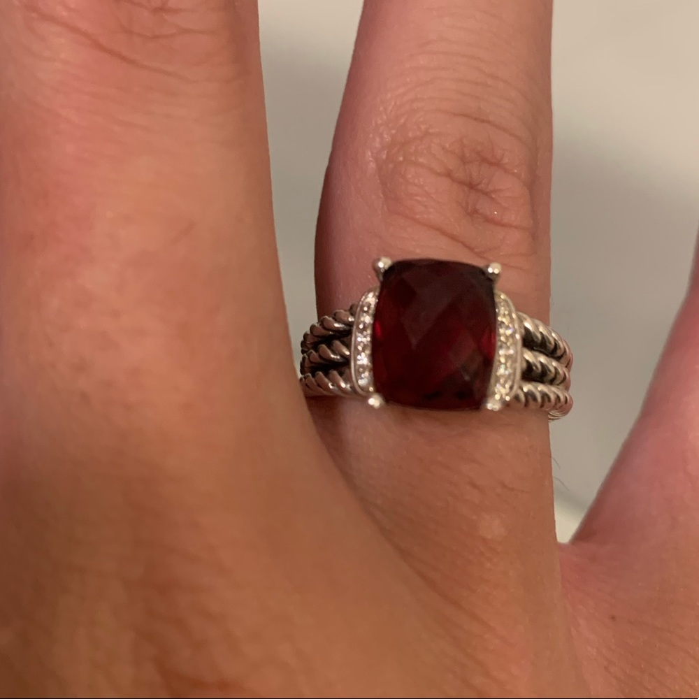 David Yurman Petite Wheaton ring with diamonds